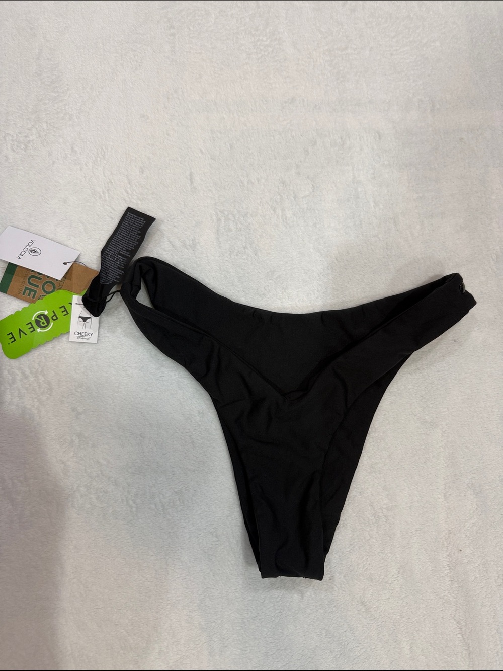 NWT Volcom cheeky black bikini bottom size small